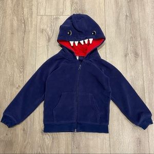 3/$20 Carter’s Kids Zip Up Fleece Shark Hoodie - Toddler Size 4T